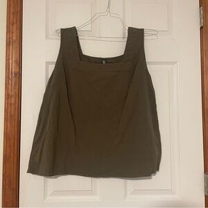 SHEIN Olive Green Sleeveless Tank Top
